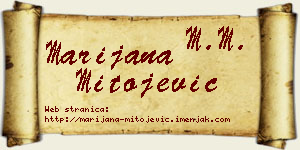 Marijana Mitojević vizit kartica